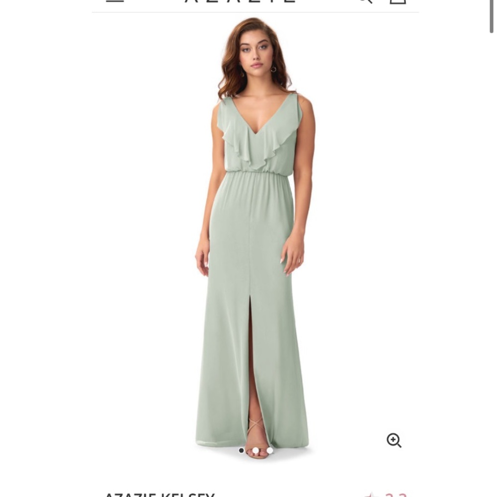 Azazie Kelsey Bridesmaid Dress Size a8 Silver